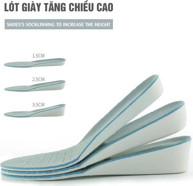 Lót giày nam PETTINO tăng chiều cao 1.5cm - 3.5cm thoáng khí êm chân TX02