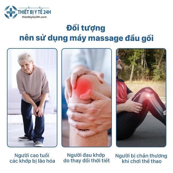 Máy Massage Đầu Gối - Máy Mát Xa Đầu Gối, Hỗ Trợ Giảm Đau Nhức Khớp Gối, Rung Tần Số Cao, Xông Hơi, Chườm Nóng Giảm Đau