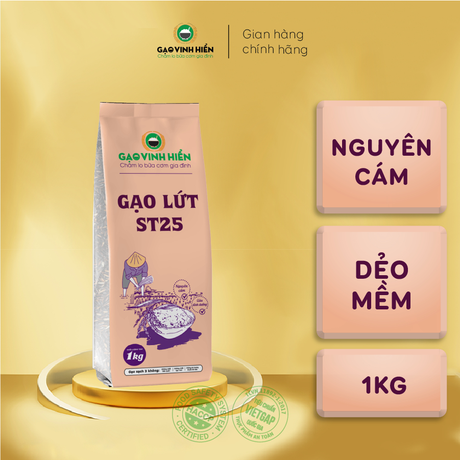 [TIẾT KIỆM] Combo 4 túi Gạo Lứt Thơm ST25 Vinh Hiển - Tiết kiệm, nguyên cám, dẻo mềm