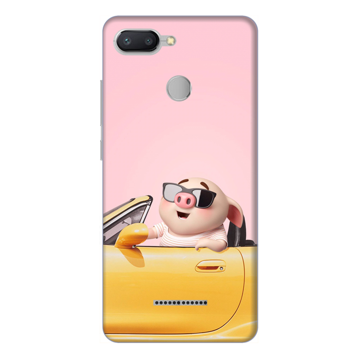Ốp lưng điện thoại Xiaomi Redmi 6 hình Heo Con Lái Xe
