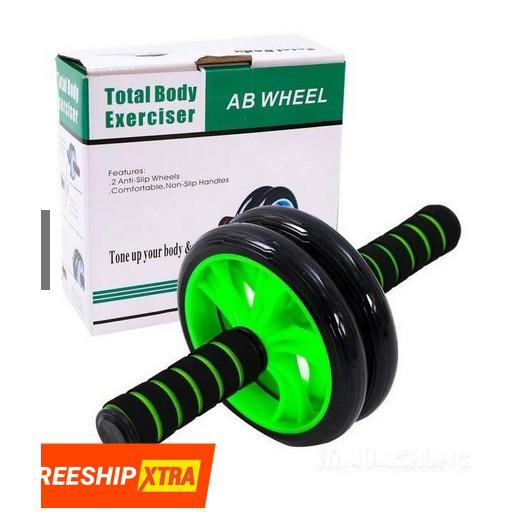 Con lăn tập cơ bụng 2 bánh cỡ lớn new - Xanh dương