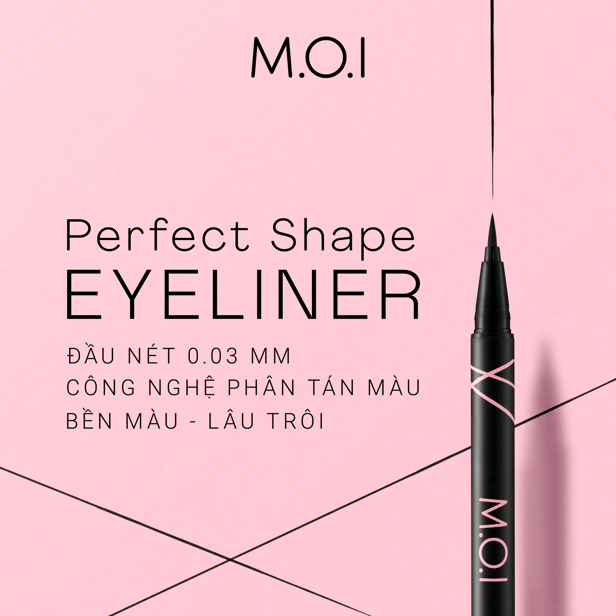 BÚT KẺ MẮT NƯỚC M.O.I PERFECT SHAPE EYELINER HỒ NGỌC HÀ (2023)