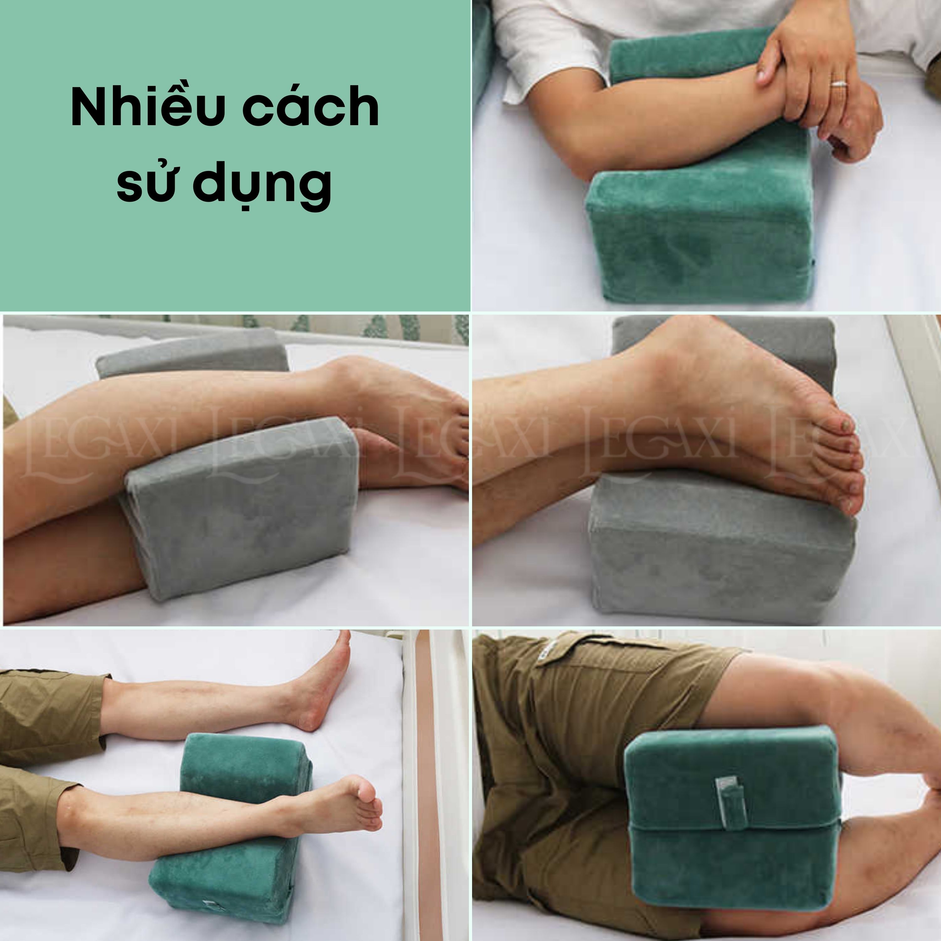 Gối Kẹp Chân, Kê Tay, Gác Chân Khi Ngủ Công Thái Học Cao Su Non Giảm Đau Đầu Gối, Đau Thần Kinh Tọa Mẹ Bầu Legaxi