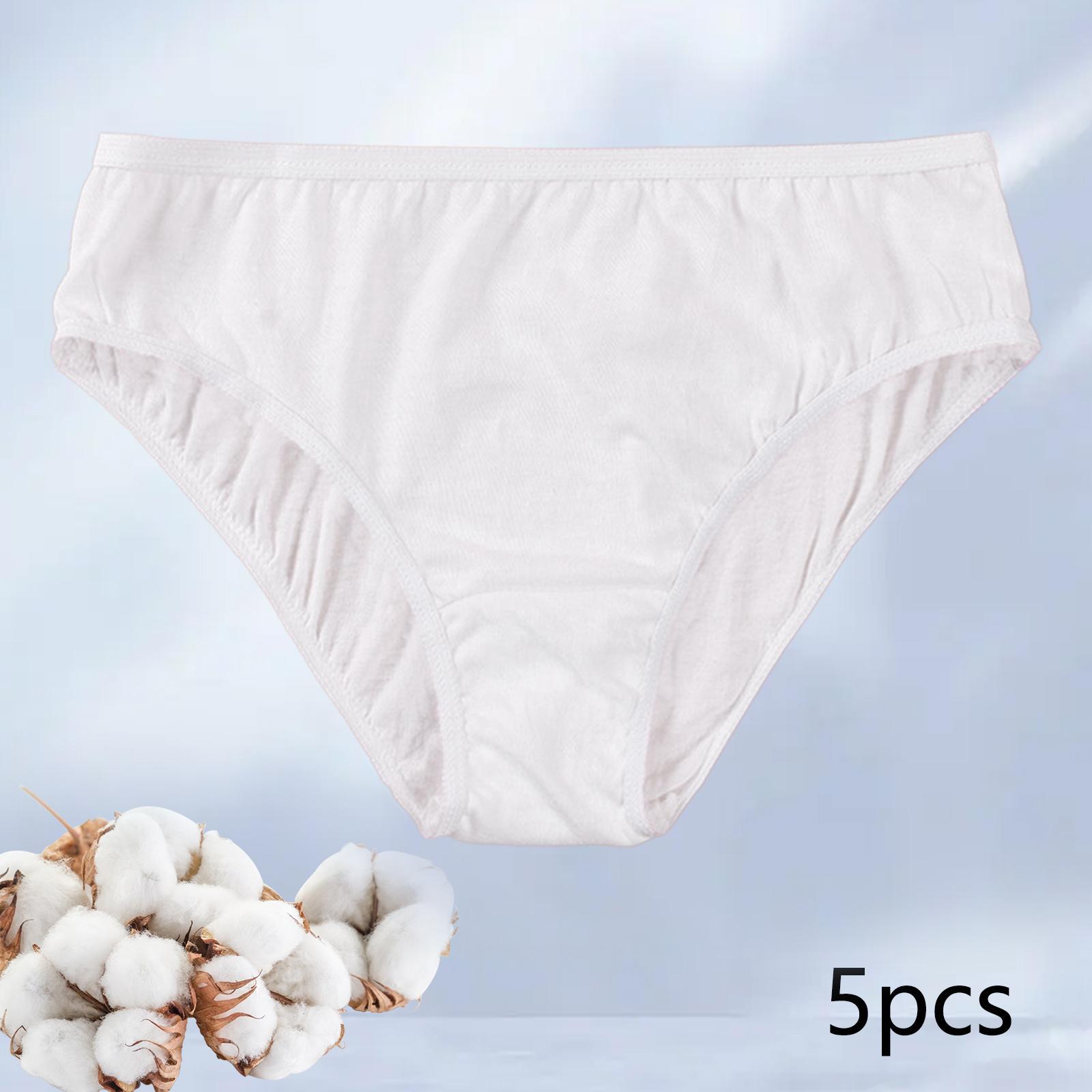 5 Pieces Women Disposable Underwear Panties Soft Breathable for Spa