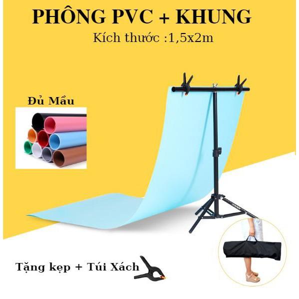 Phông Chụp Ảnh PVC Kèm Khung 1,5x2m