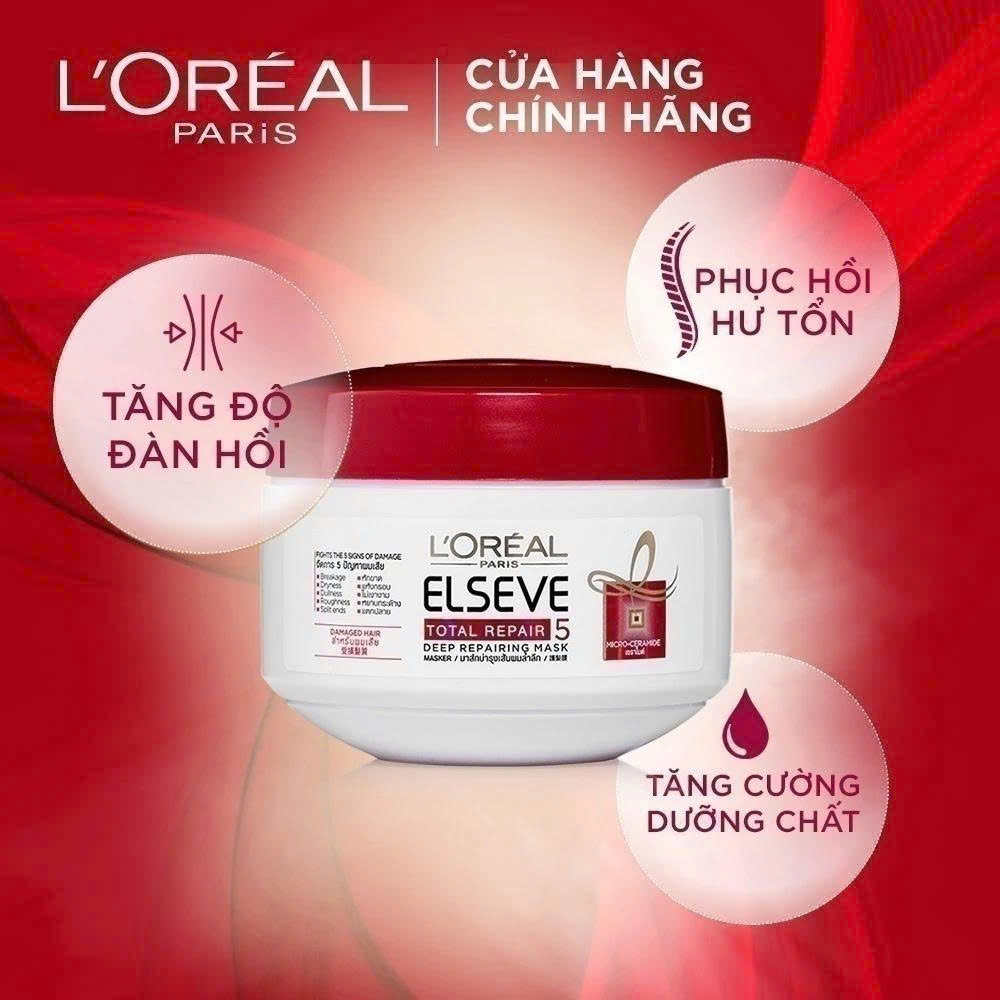 Kem Ủ Tóc L'Oréal Paris Hỗ Trợ Phục Hồi Tóc Hư Tổn 200ml