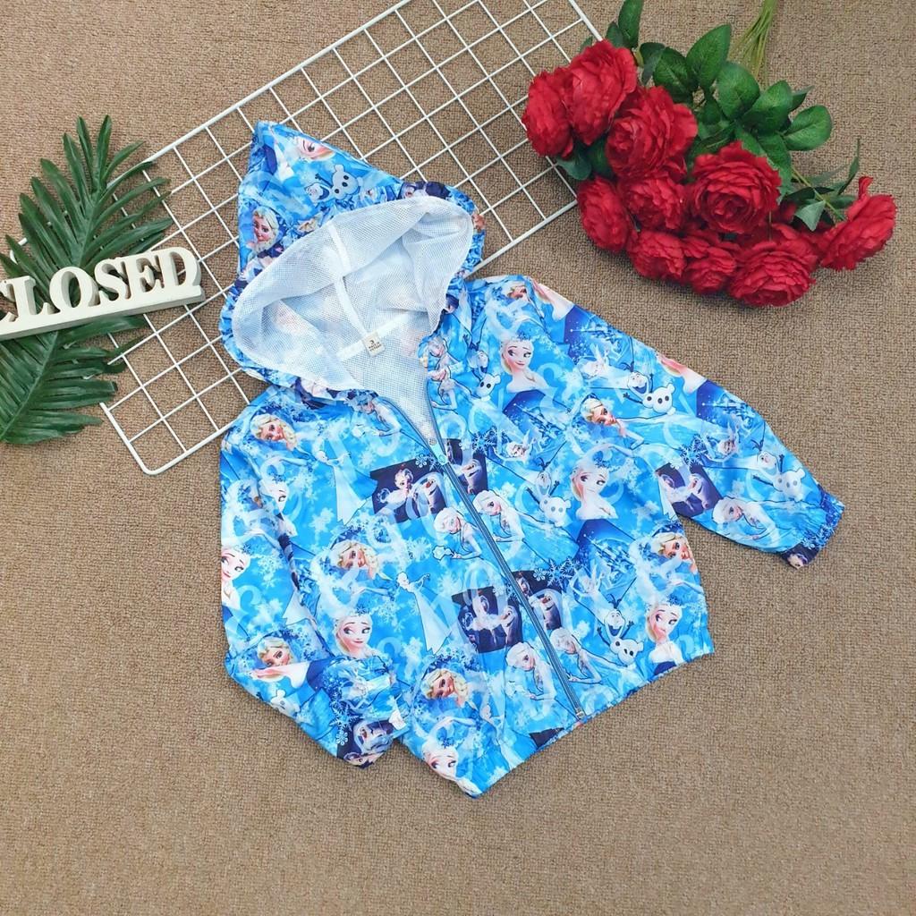 SALEÁo Khoác Bé Gái Vải dù in hình công chúa cao cấp