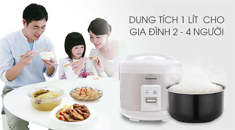 Nồi cơm điện nắp gài Panasonic PANC-SR-MVN107LRA (1L) - Hàng Chính Hãng