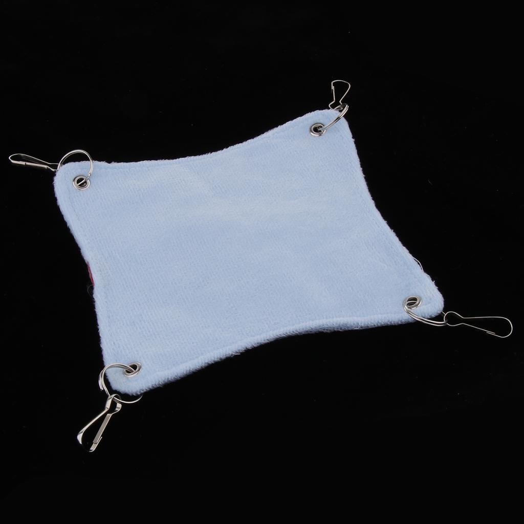 Small Hamster Hammock Cage Hanging Bed Nest for Birds Hamster Mice Blue-S