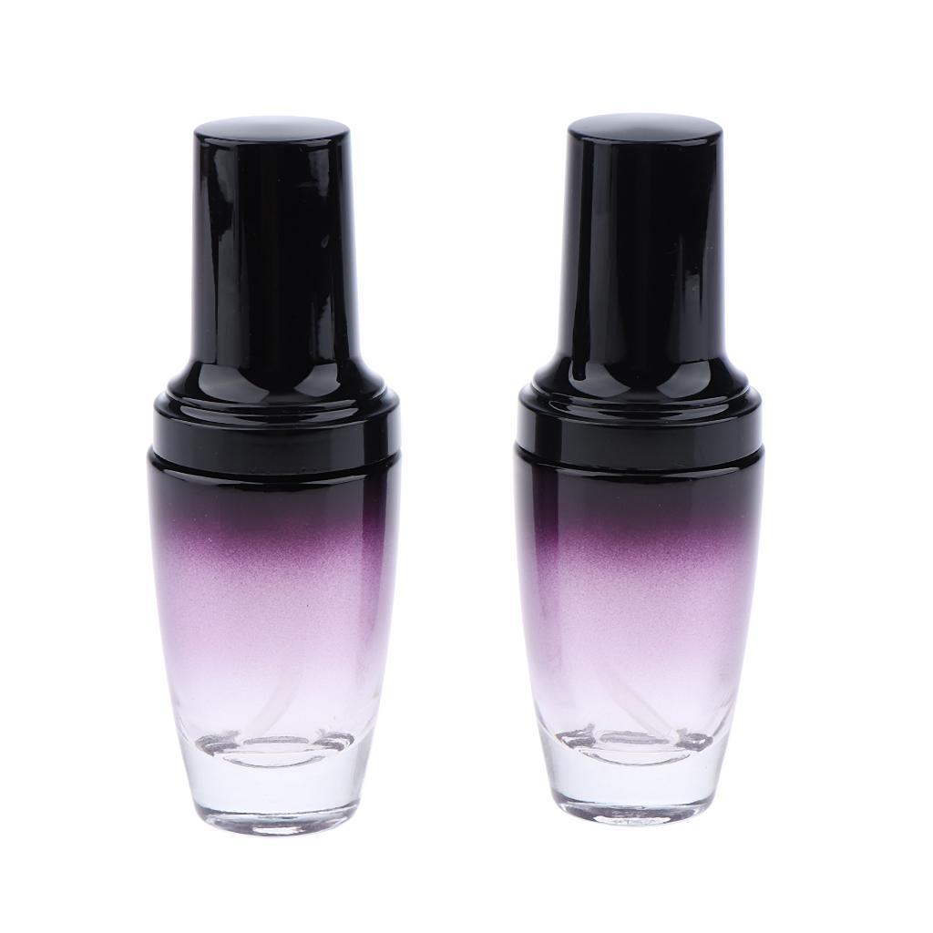 2Pcs Glass Perfume Empty Bottle Atomizer Pump Sprayer Refillable Travel