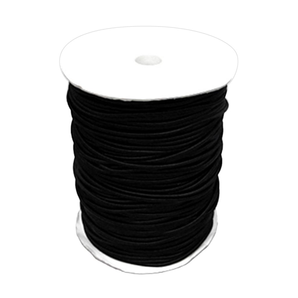 5mm 10 Meters Black Strong Elastic Bungee Rope Shock Cord Tie Down w/ 20pcs Bungee Cord Hook Ends for Boat/Marine