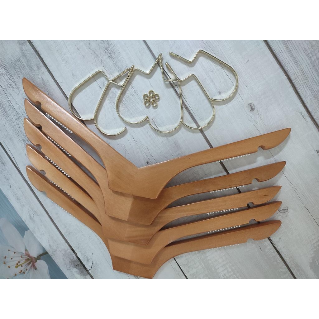 Combo 10 móc gỗ nam cổ bằng vai đệm, móc gỗ nam bằng đệm,có rãnh chống tuột,mắc treo quần áo nam bằng gỗ có đệm
