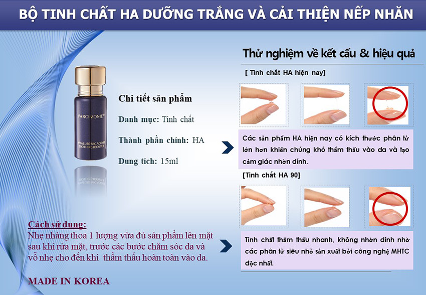 Bộ Tinh Chất HA 90 S+Miracle Dưỡng Ẩm, Chống Nhăn 15ml/lọ, Set/3 lọ