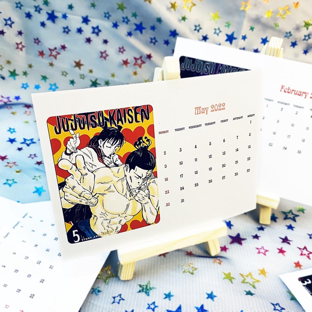 Bộ lịch để bàn 12 tháng anime Chú thuật hồi chiến Jujutsu Kaisen