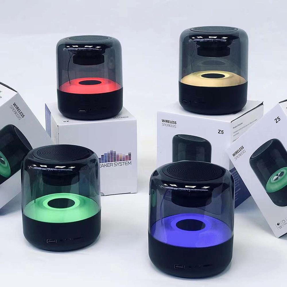 Loa Bluetooth 5.0 Không Dây Âm Thanh Stereo Thiết Kế Trong Suốt Có Đèn LED