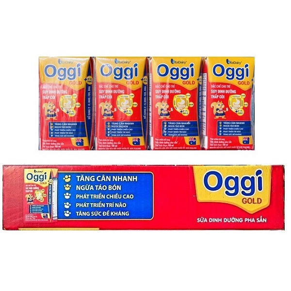 Thùng sữa bột pha sẵn Oggi suy dinh dưỡng 180ml