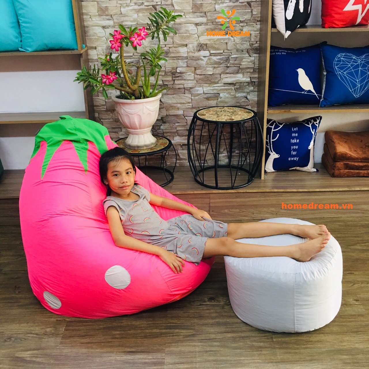 Ghế Lười Home Dream Strawberry Medium Micro