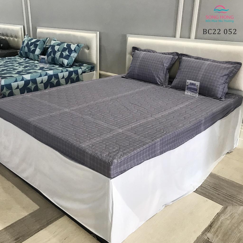 Bộ Ga chun chần Sông Hồng basic - Chất cotton