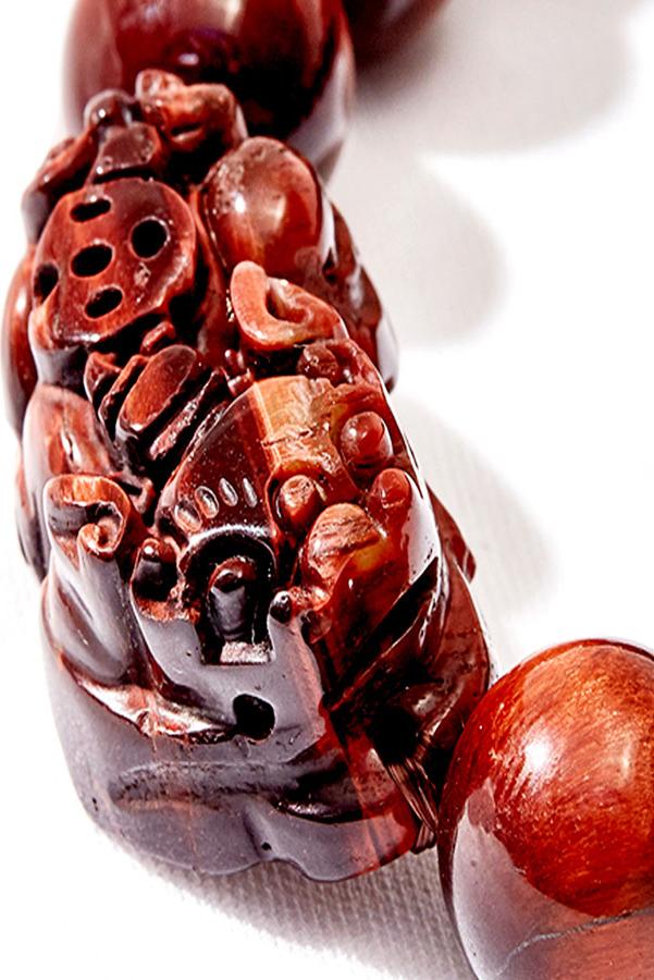 Vòng Tay Phong Thủy Mắt Hổ Tỳ Hưu Đỏ - Hợp Mệnh Hỏa, Thổ - Tặng Kèm Dây, Đá Dự Phòng