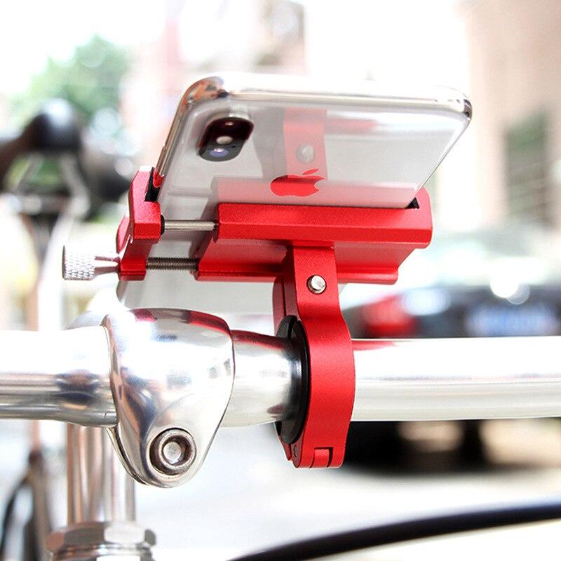Aluminum Alloy Bicycle Mobile Phone Holder For iPhone Xiaomi Bike Handlebar GPS Mount Bracket Racks For Motorcycle Bike Bicycle