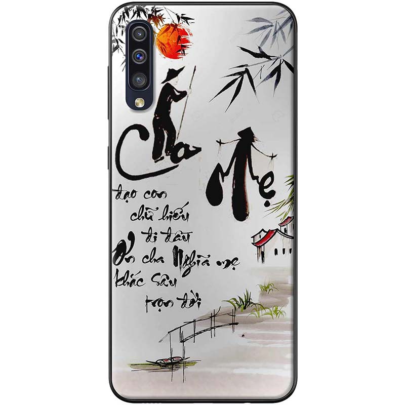 Ốp lưng dành cho Samsung Galaxy A70 mẫu Thư pháp cha mẹ