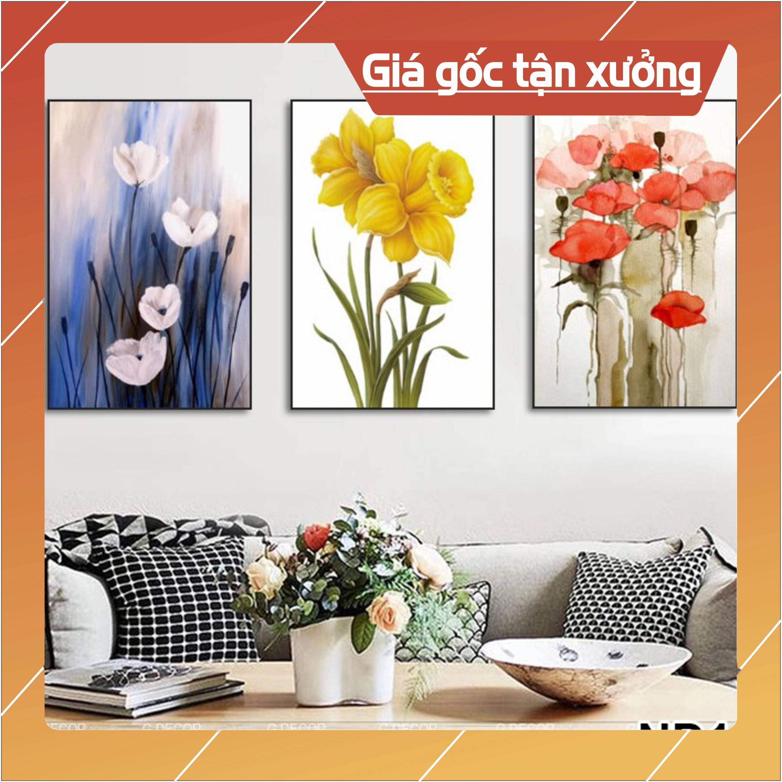 Bộ tranh treo tường phong thủy trang trí nội thất đẹp và sang trọng