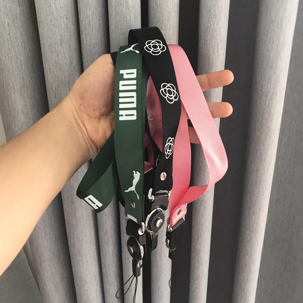 Dây đeo dành cho điện thoại bản to, đeo thẻ học sinh, thẻ STRAP, dây dài, nhiều màu vải mềm, có móc khóa sỏ tay