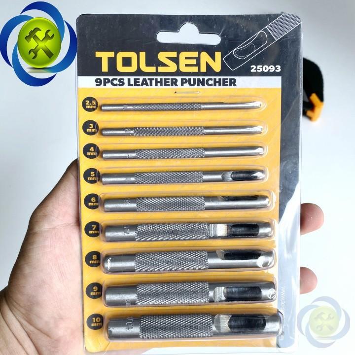 Bộ Đục lỗ Tolsen 25093 có 9 chi tiết