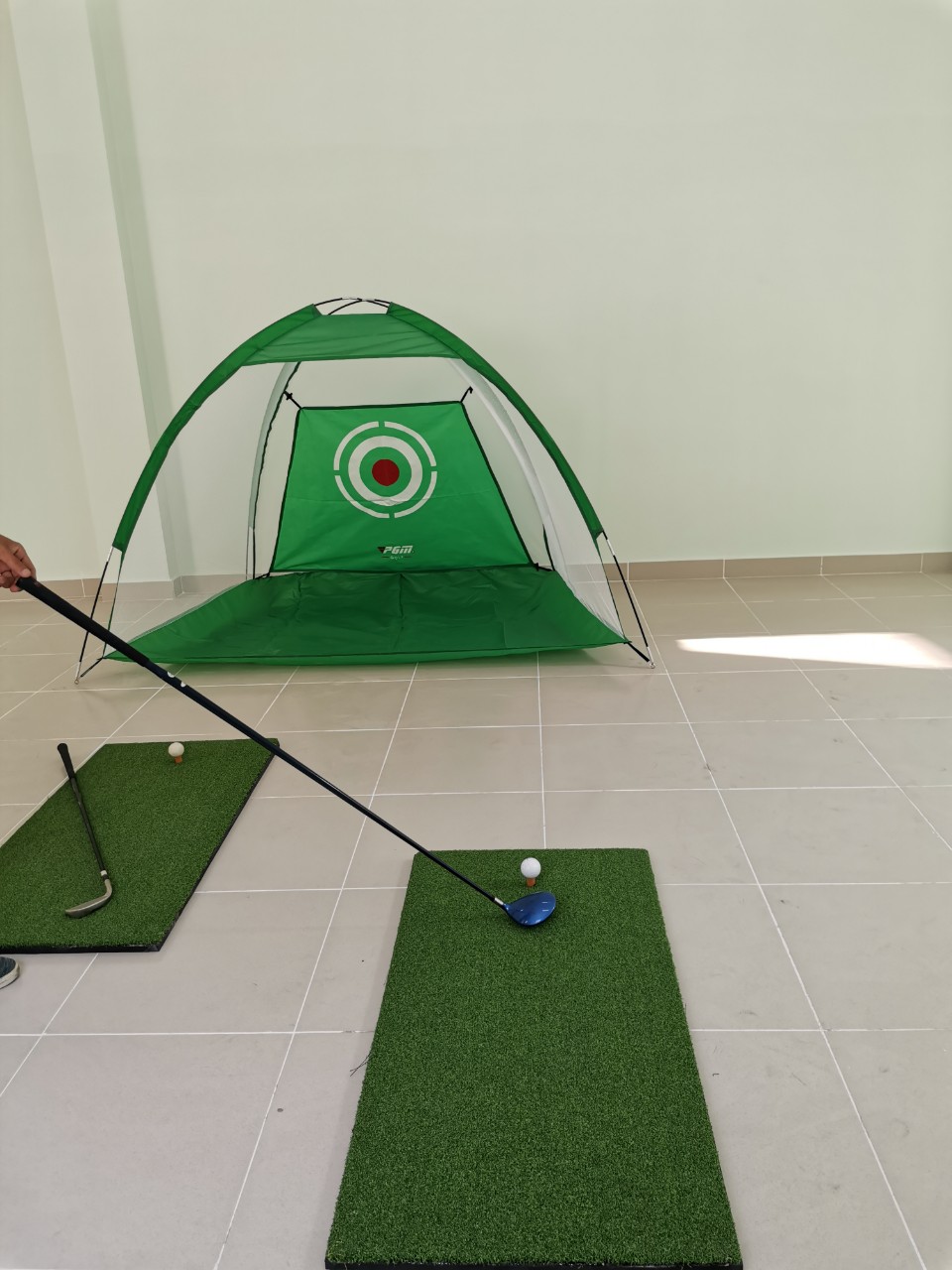 Bộ thảm tập golf + Lồng tập golf di động