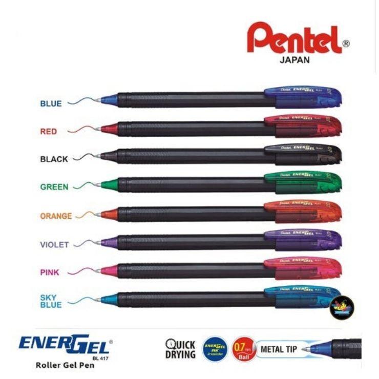 Bút Bi Gel Pentel Energel BL417 ngòi 0.7 nắp đậy