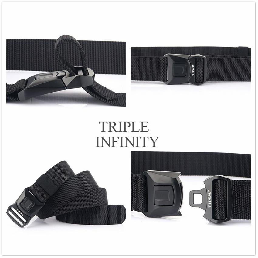 Chiến Thuật Thời Trang Thắt Lưng Nam Phát Hành Nhanh Cắm Khóa Kim Loại Thể Thao Dày Nam Quần Dây Cổ Đan Dây Lưng Cho quần Jean