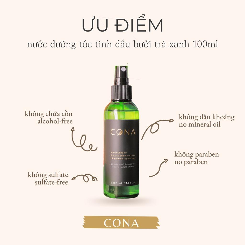 Nước dưỡng tóc kích mọc tóc tinh dầu bưởi và trà xanh cona 100ml giảm rụng tóc giúp tóc mọc nhanh