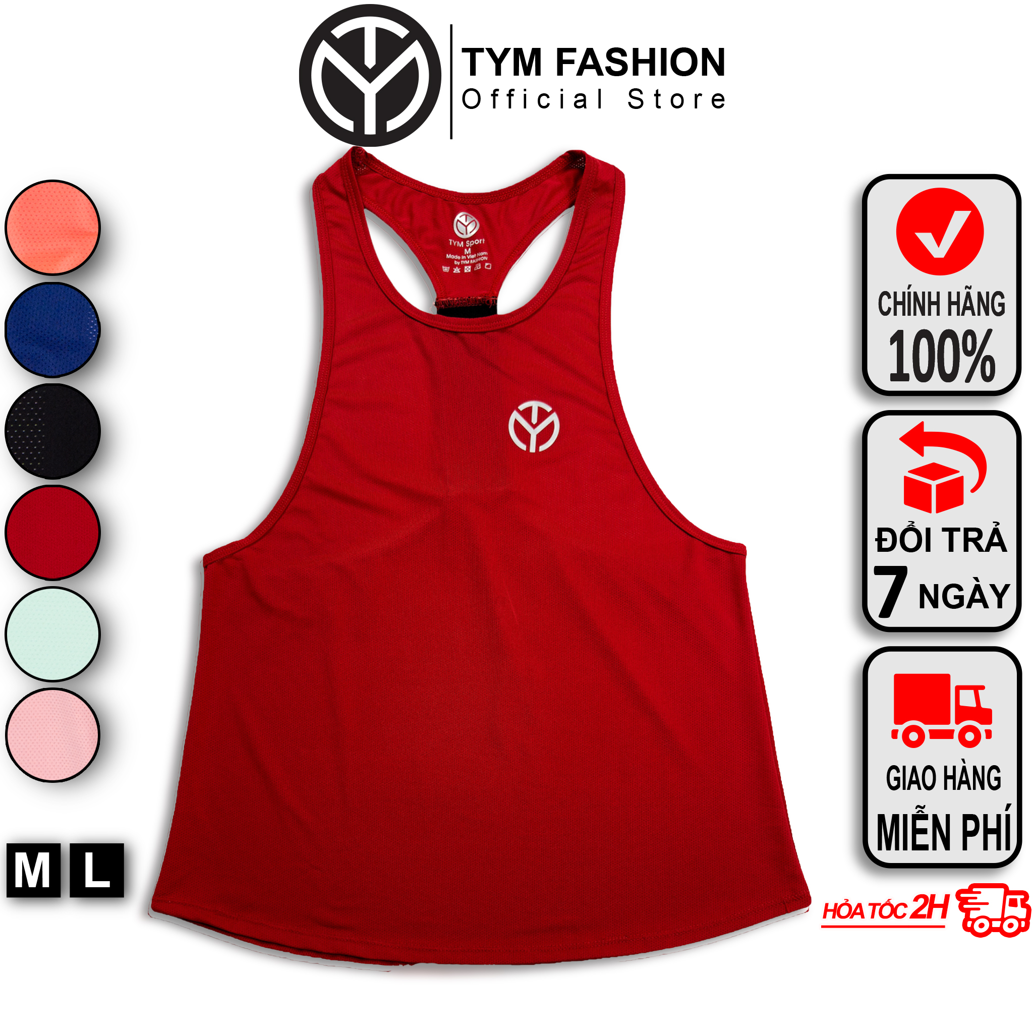 Áo tank top tập gym yoga thể thao Nữ TYM Form rộng - thun lưới thông thoáng mát mẻ AWT001 - TYM FASHION