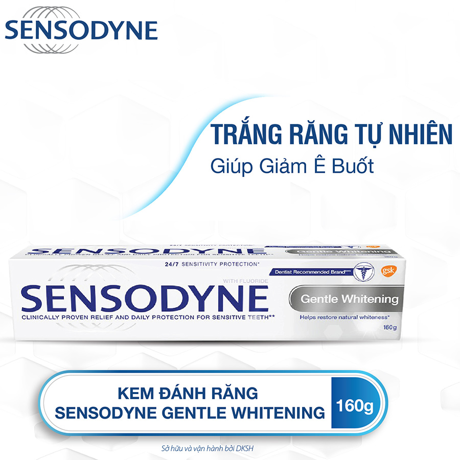 Kem Đánh Răng Sensodyne Gentle Whitening Làm Sáng Răng 160g