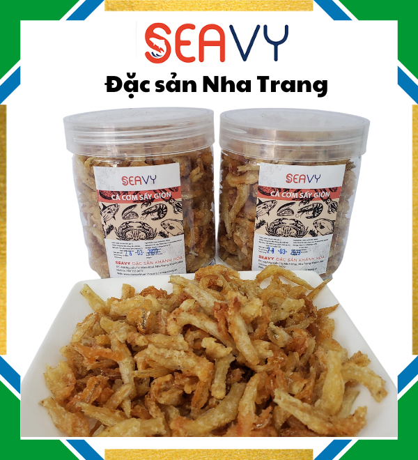 Đặc Sản Nha Trang -Cá Cơm Tẩm Bột Sấy Giòn, Hải Sản Khô Seavy Hộp 500 gram