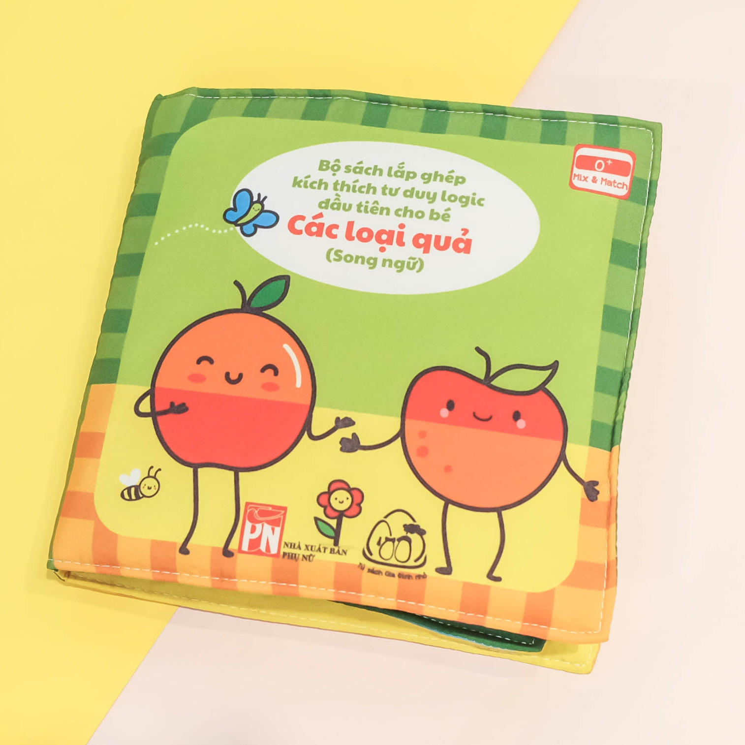 Sách vải song ngữ Anh - Việt - Mix & match - Các loại quả