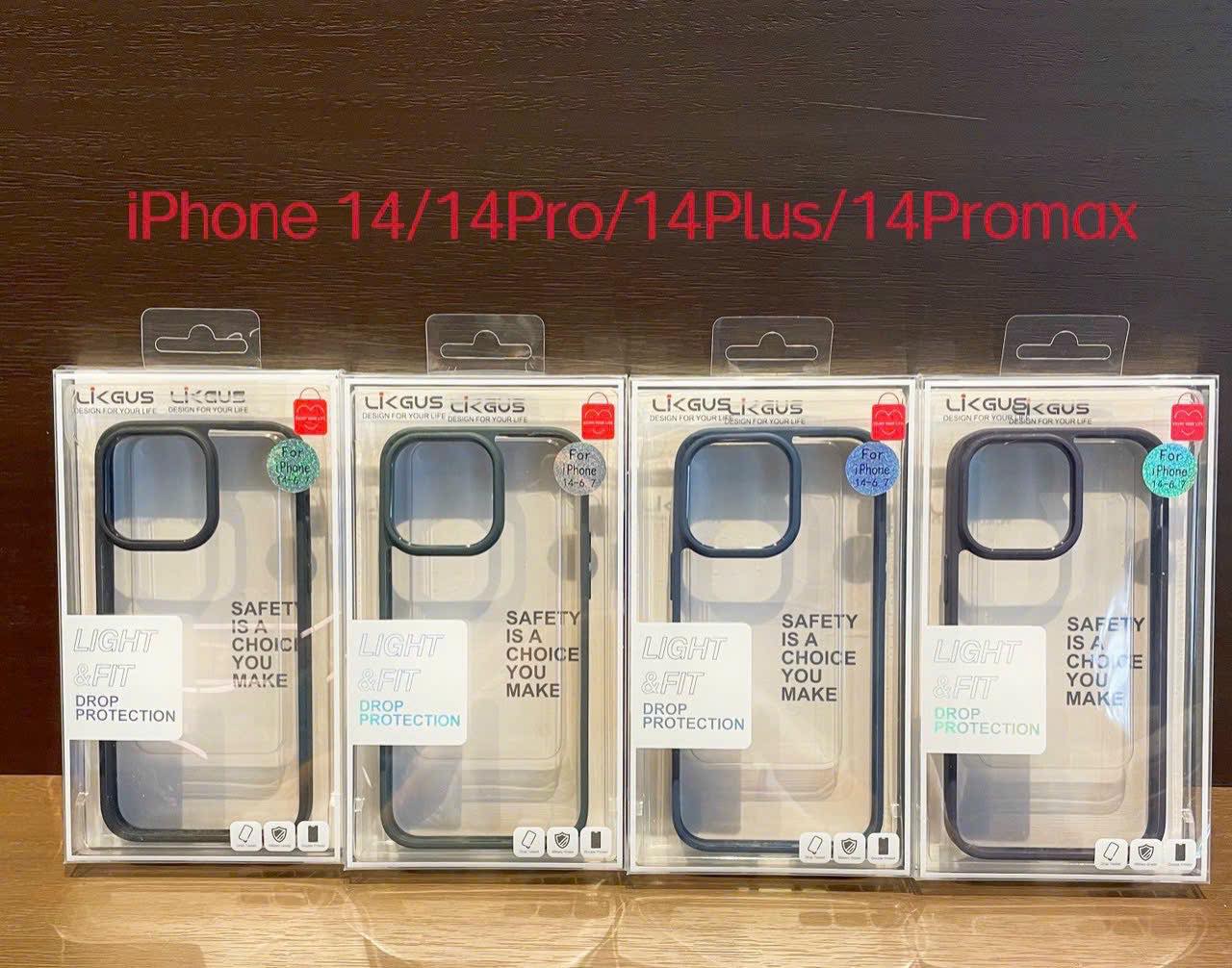 Ốp lưng trong suốt cho iPhone 15 Pro Max, 15 pro, 15 Plus, 15 hiệu Likgus viền màu chống sốc chống ố bảo vệ toàn diện - Hàng chính hãng