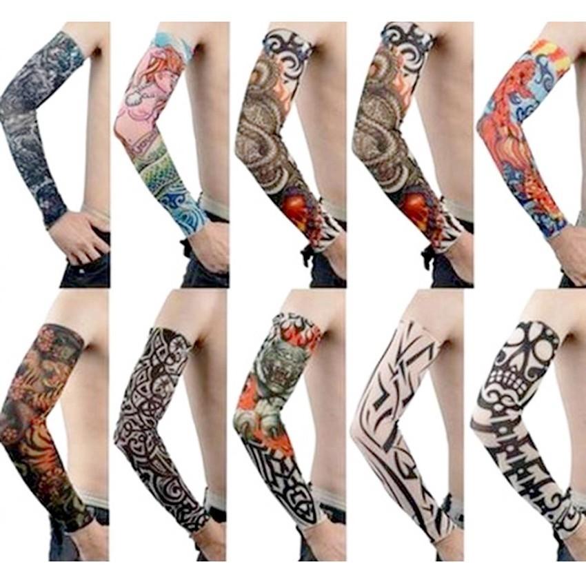 Găng Tay Chống Nắng Hình Săm Cho Nam Đi Phượt Tatoo-Găng tay hình xăm (1 đôi GIAO MẪU NGẪU NHIÊN)