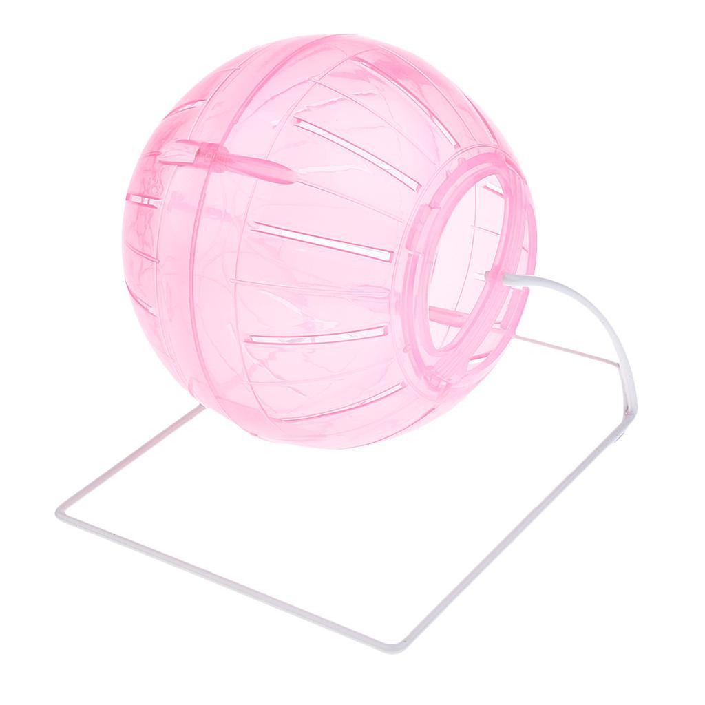 2Pcs Pet Hamster Exercise Ball Running Ball with Iron Stand & Pet Bathroom
