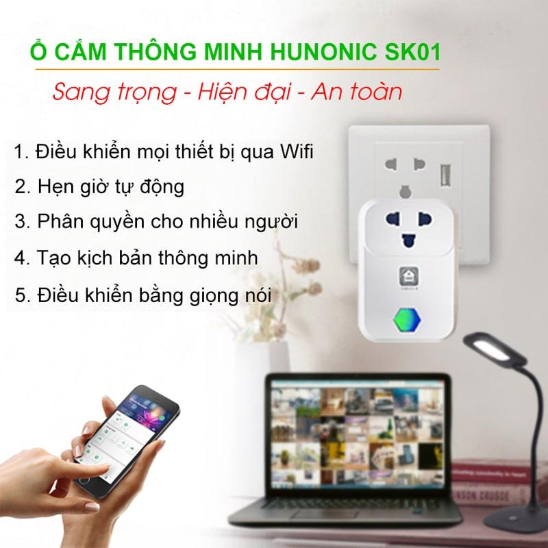 Ổ cắm thông minh Hunonic SK01│Điều khiển từ xa qua điện thoại