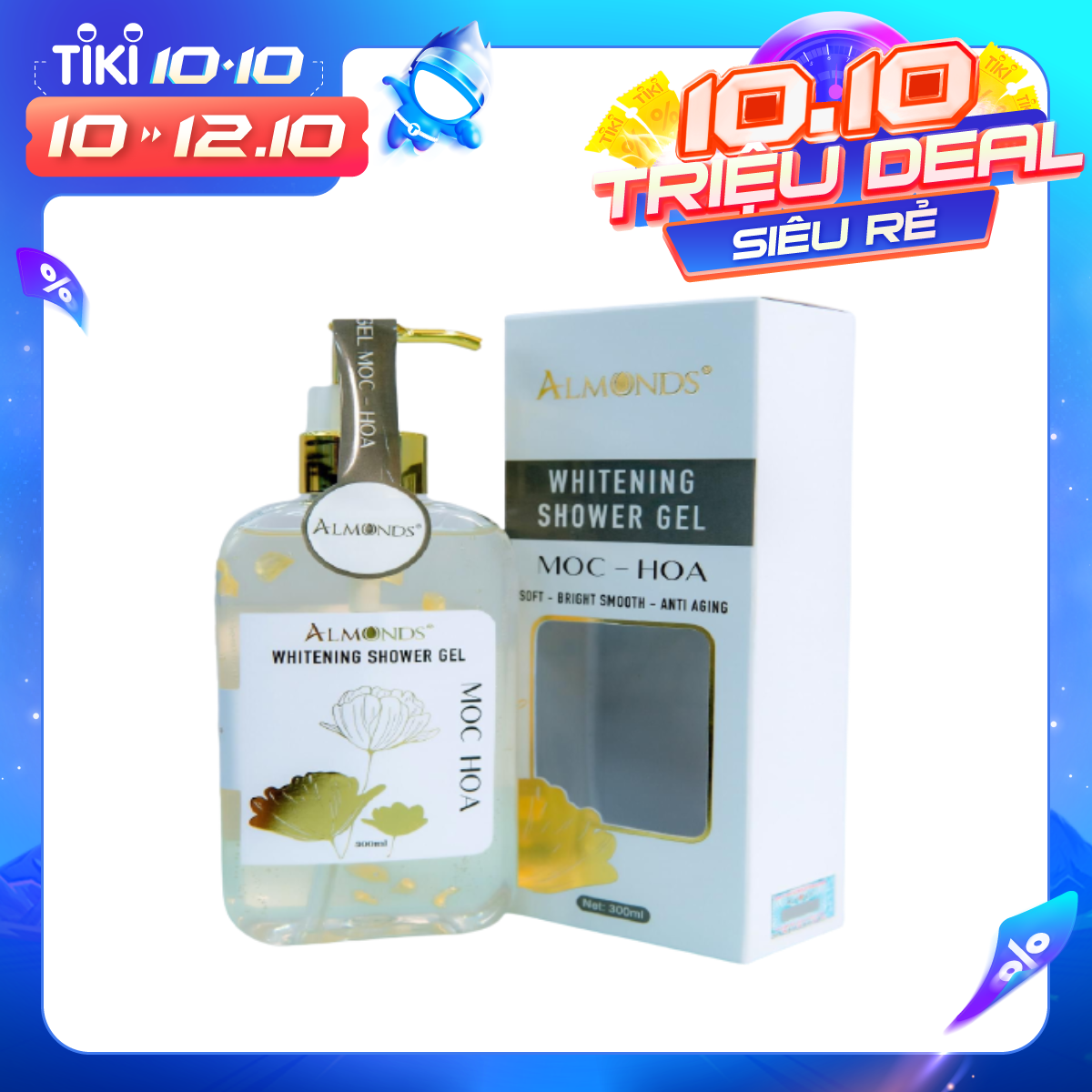 Sữa tắm trắng Mộc Hoa Almonds 300ml