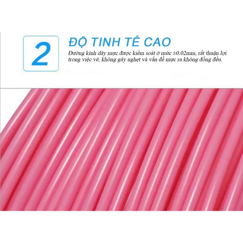 Bộ 4 Màu Mực PLA Dài 10m Dành Cho Bút Vẽ Hình 3D