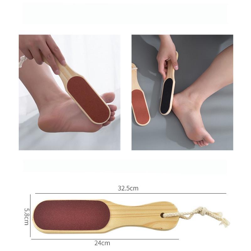 Dụng cụ mài nhẵn tẩy da chết gót chân bằng gỗ và giấy nhám