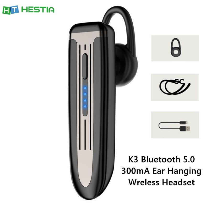 K3A Bluetooth 5.0 Tai Treo Tai Nghe Không Dây 300mA Chờ Dài 1 Tai-Móc Tay Gọi Tai Nghe Chống-Tiếng Ồn Tai Nghe Chụp Tai