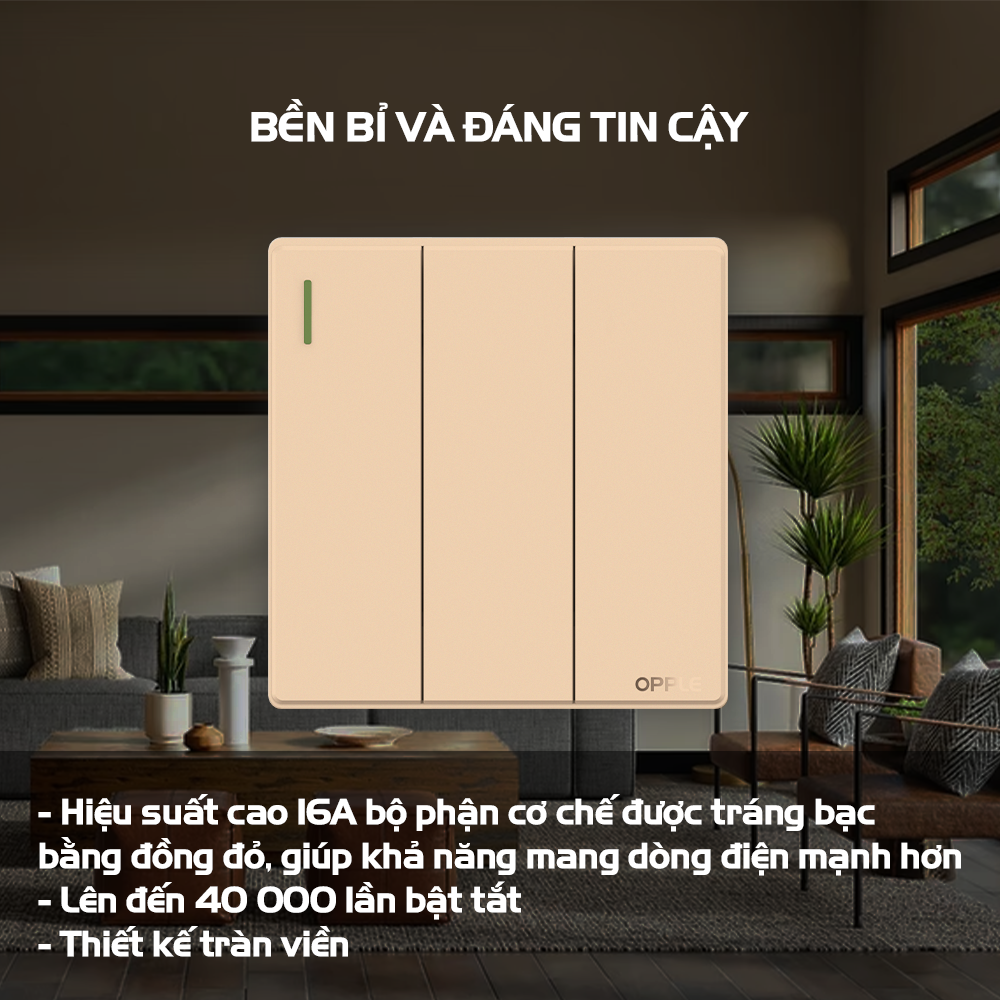 Bộ công tắc Opple ba