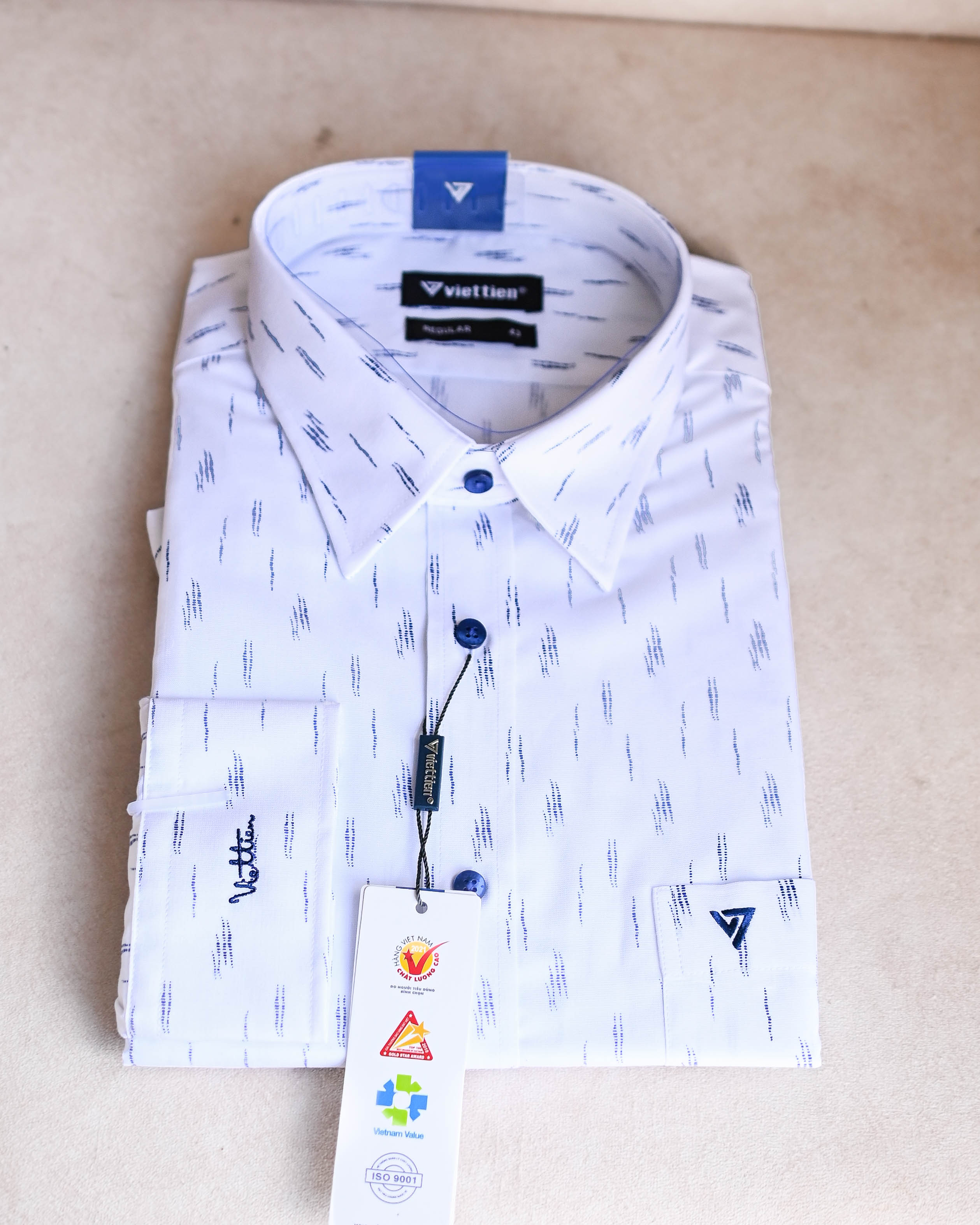 Áo sơ mi nam Việt Tiến tay dài