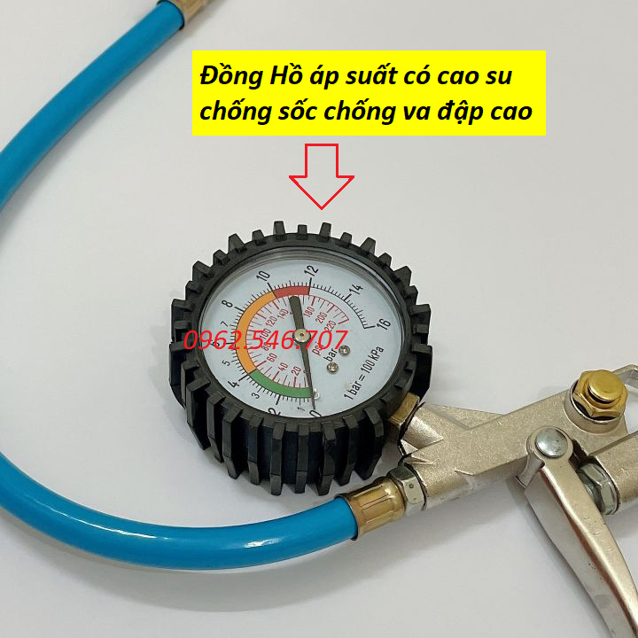 Súng bơm lốp ô tô xe máy có đồng hồ đo áp suất - Hàng xịn nhập khẩu