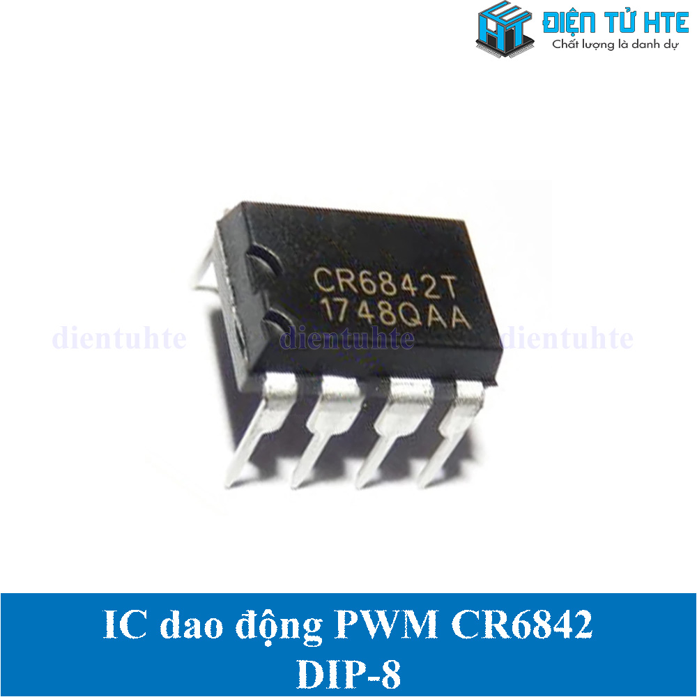 Bộ 2 IC dao động điều khiển nguồn xung PWM CR6842 CR6842T chân cắm DIP-8