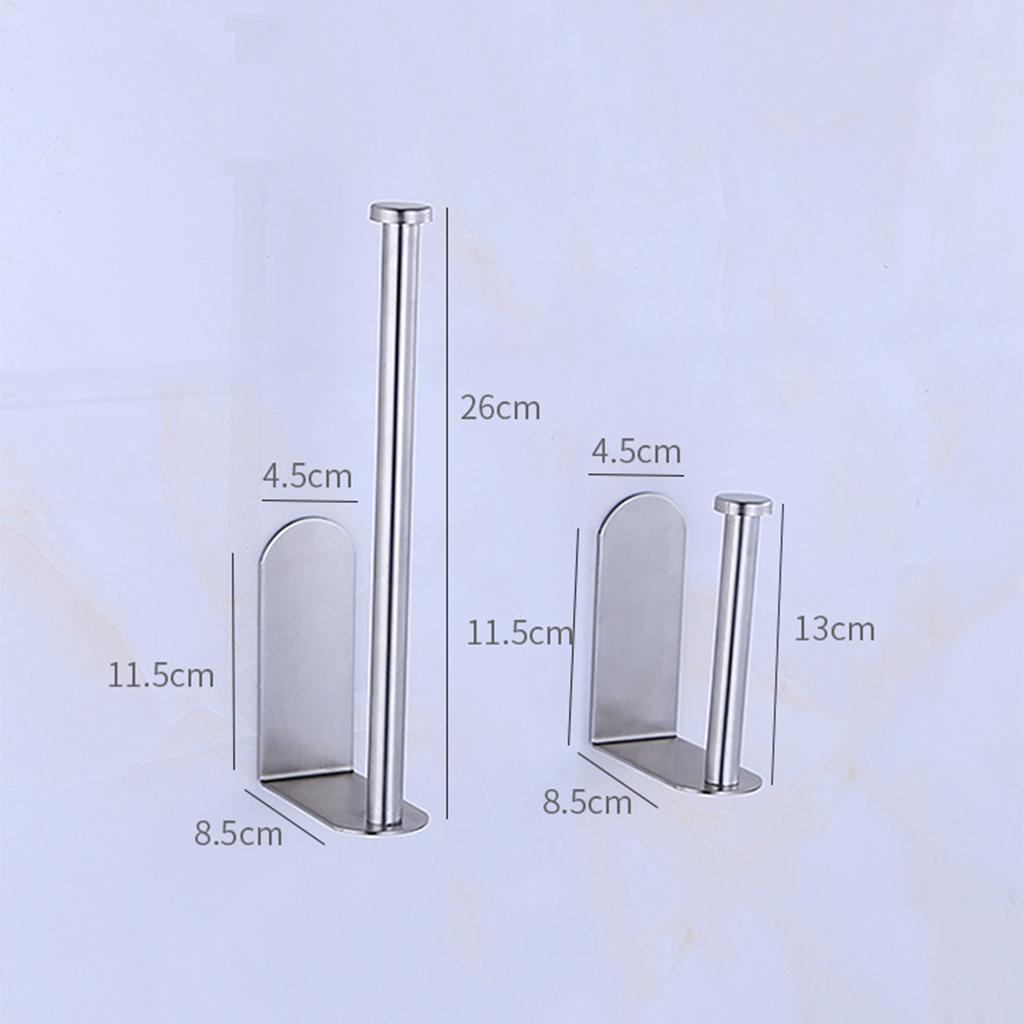 2pcs Stainless Steel Hanger Clip Organizer Tissue Holder Towel Storage Rack