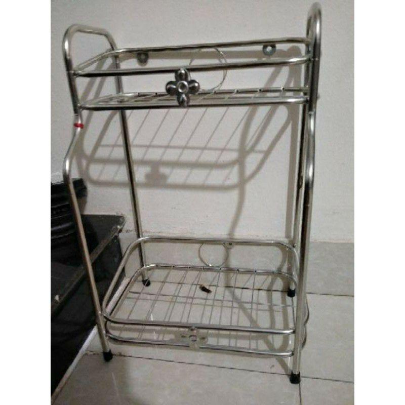 Kệ inox 2 tầng để gia vị hoặc sữa tắm